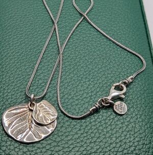 🌿 Sterling Silver Leaf Pendant Necklace ✨